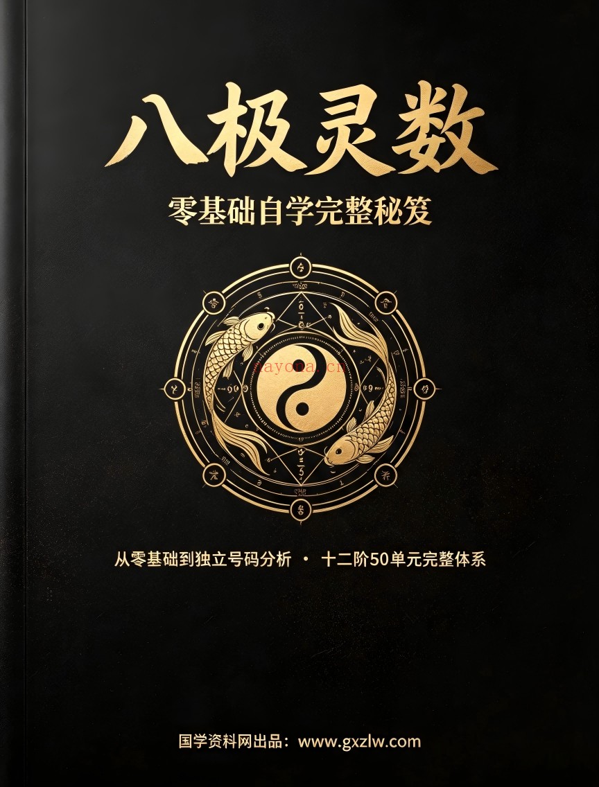 本站独家出品：八极灵数零基础自学完整秘笈182页实体书 ：