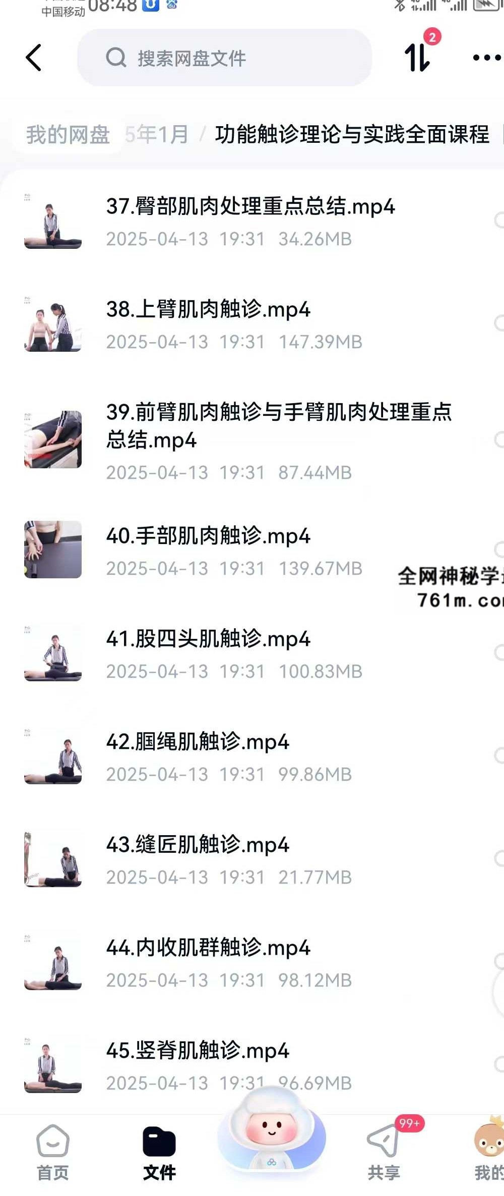 【运动康复好课】功能触诊理论与实践全面课程 全52讲视频课