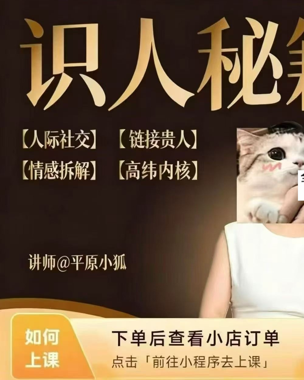【识人】平原小狐《识人秘籍》视频课和课件合集