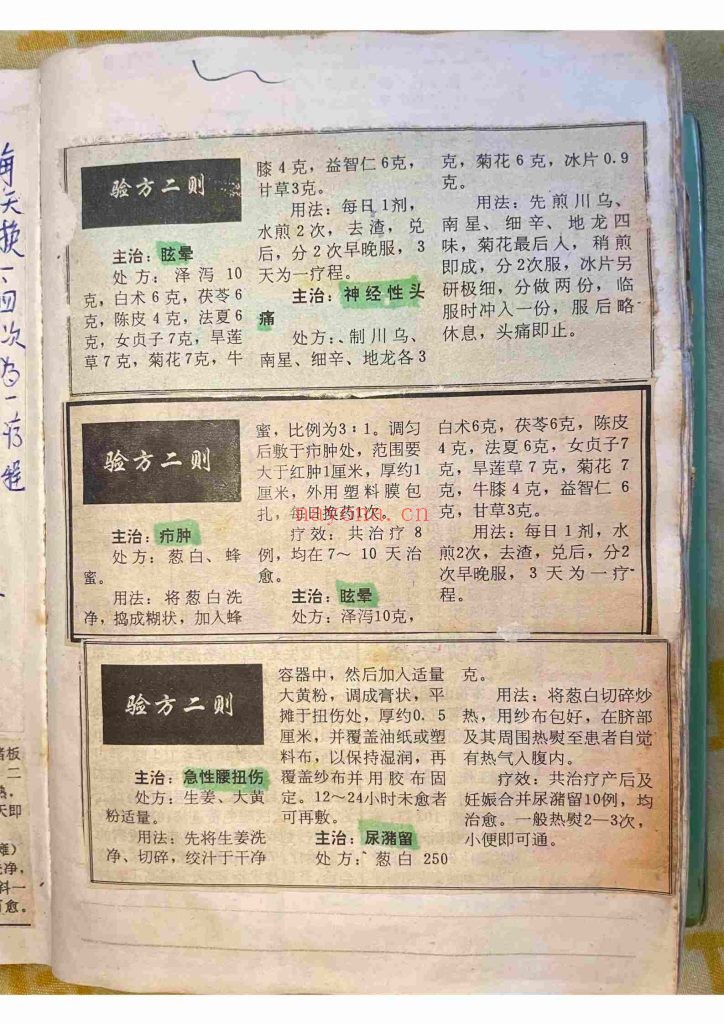 《老中医笔记·偏方单方验方》9