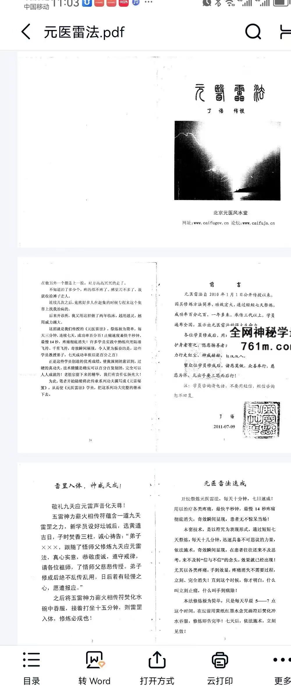 《元医雷法传人班-元医雷法全套6册》