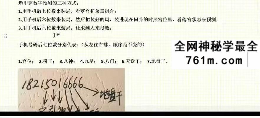 熊飞《奇门穿数字精准预测》10集