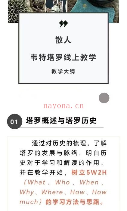 散人老师2026最新韦特塔罗25集视频 塔罗教程