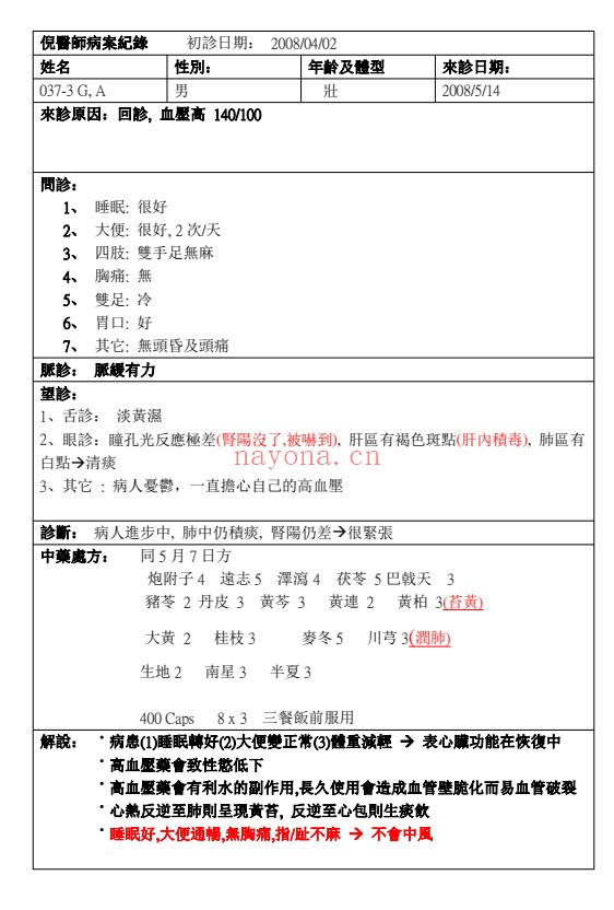 倪海厦医案358篇435页PDF 中医医案
