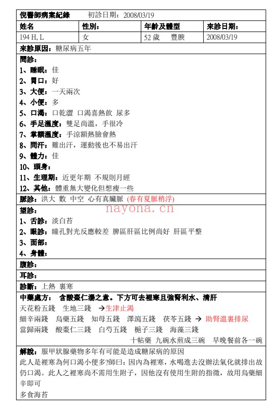 倪海厦医案358篇435页PDF 中医医案