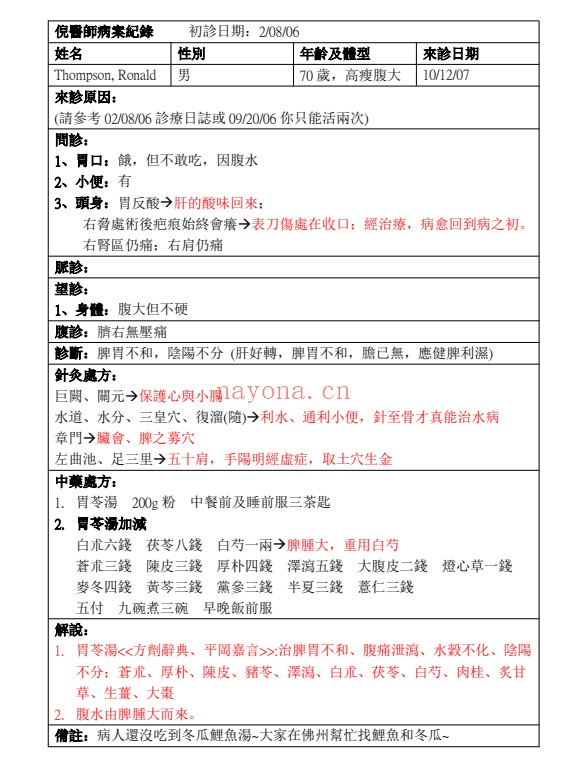 倪海厦医案358篇435页PDF 中医医案