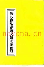 佛心经品亦通大随求陀罗尼