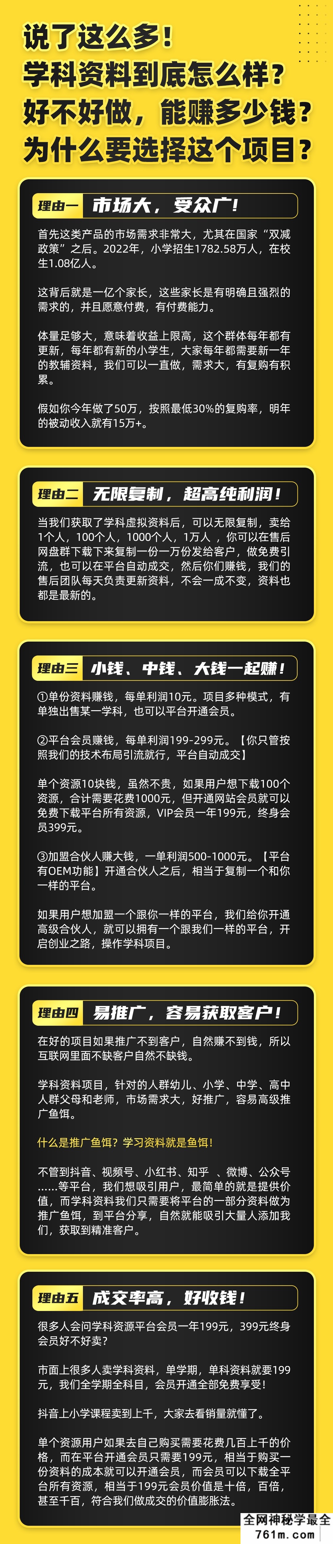 2023最新k12学科资料变现项目:一单299双平台操作 年入50w(资料+软件+教程)