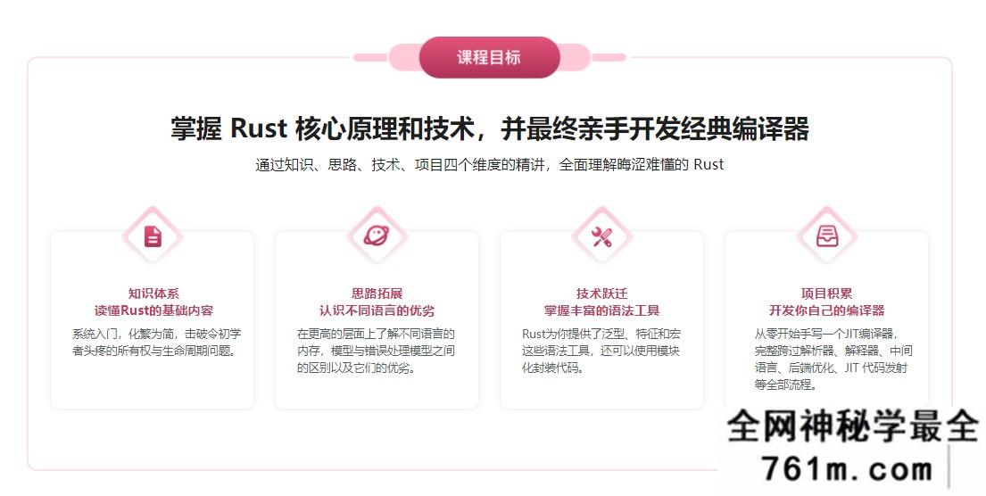 轻松实现Rust系统入门,实战编译器开发|完结无秘
