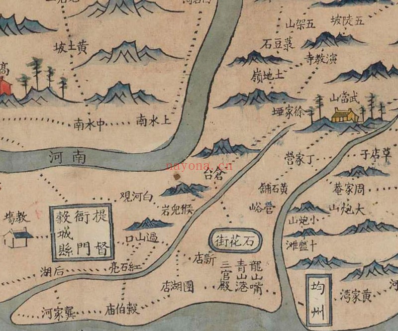 1808–1813年《汉江以南三省边舆图》