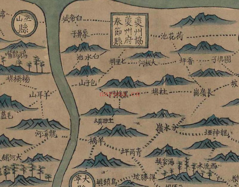 1808–1813年《汉江以南三省边舆图》
