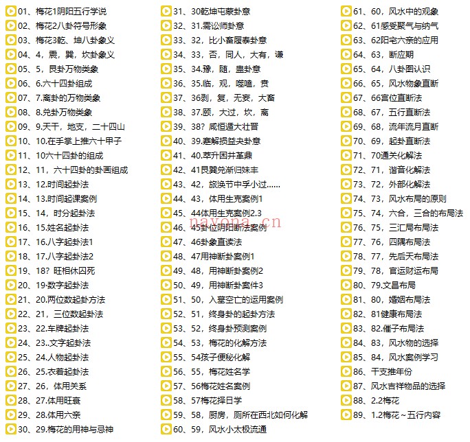 隽宁老师梅花视频课程89集视频 梅花易数