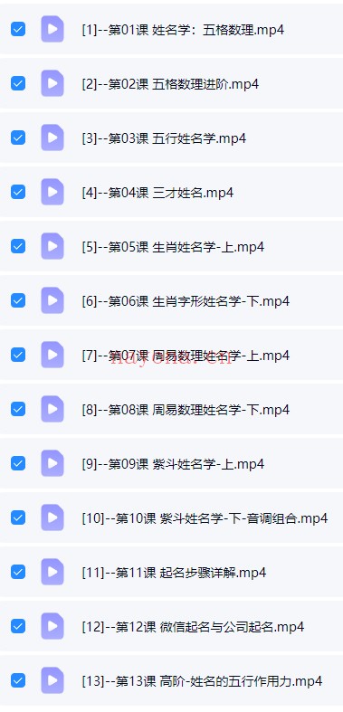 朱彦泽姓名学全系统13集视频 姓名学教程