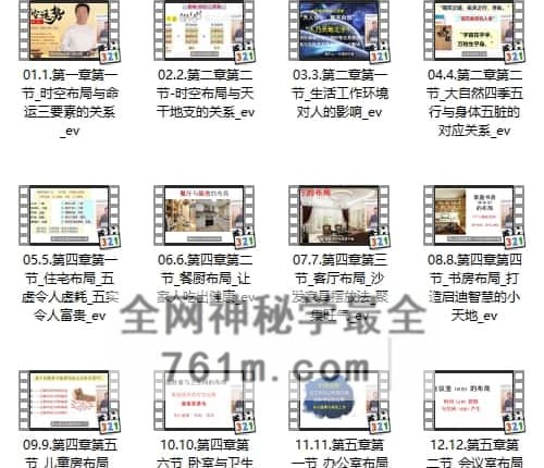 G1794蔡亮华老师时空运势住宅 企业布局视频14集