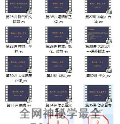 A2493洲生八字命理2025年7月初级班课程视频37集+资料9份