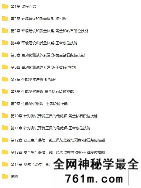 【测试运维】测试高薪必学-大厂全链路质量保障体系落地实战|完结无秘