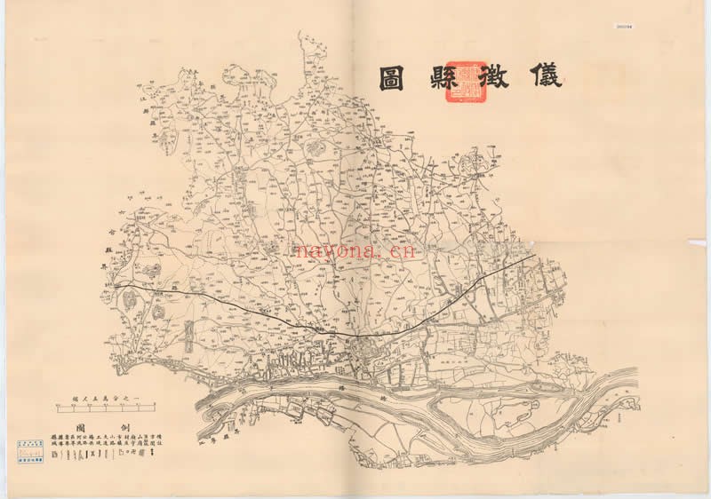 1940年代《仪征县图》