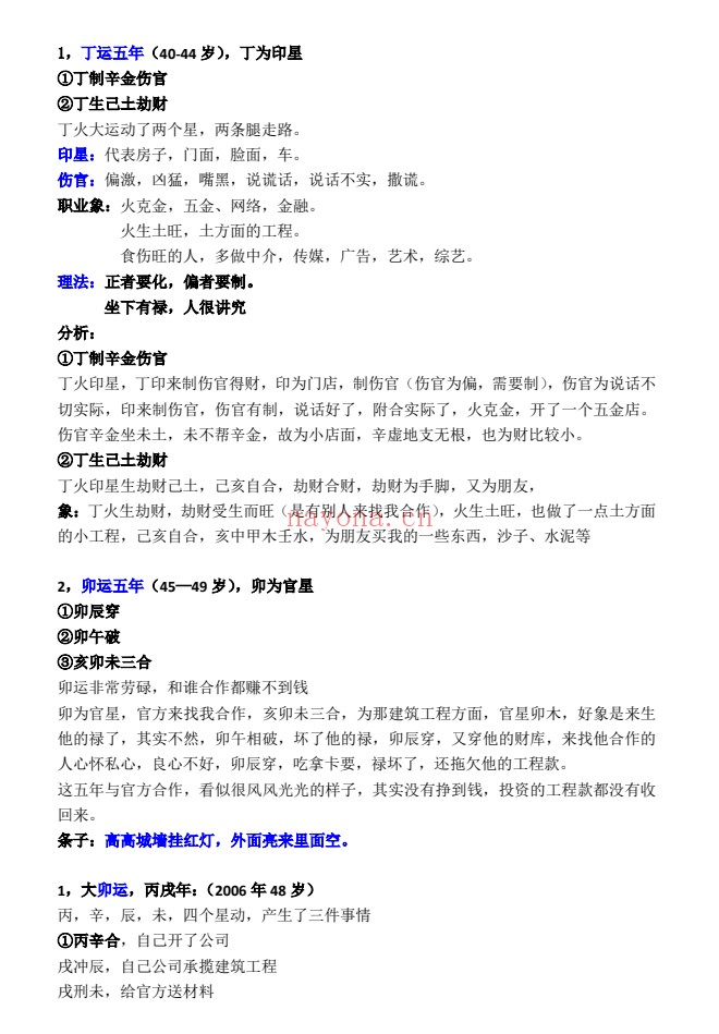 杨清娟盲派八字资料三册基础实战内部PDF 盲派命理