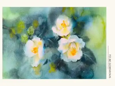 七色水彩湿画写意花卉基础课