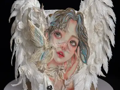 轻甜蛋糕翻糖手绘