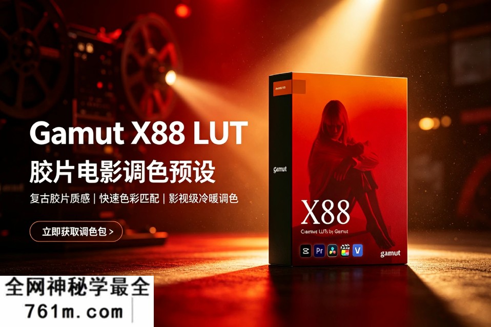 【LUT预设】6款经典柯达 2383 胶片故事电影色彩模拟摄影调色LUT预设 Gamut – X88 LUT