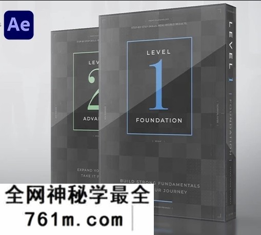 AE模板-在线课程礼盒包装展示动画 Two Course Box Mockup Scenes