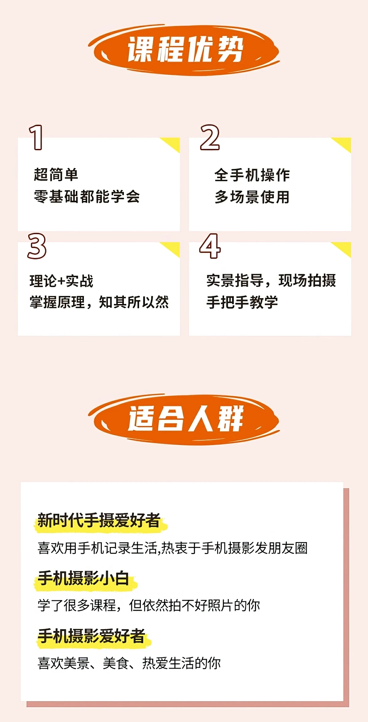 【手机摄影】摄影读书会-从零学手机摄影潘庆华老师主讲课程 6套课程-星聚资源网