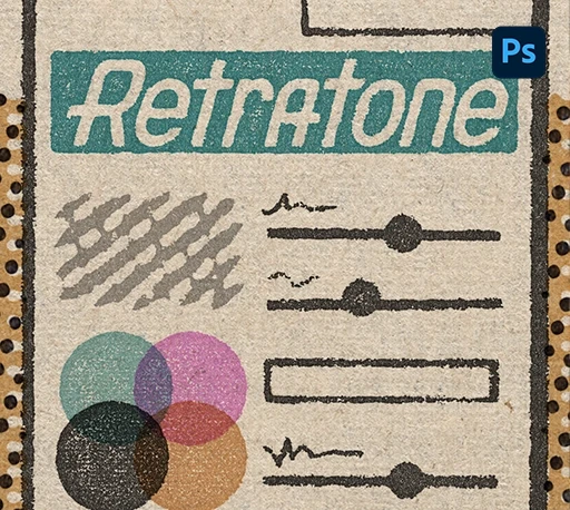 PS真实印刷半色调效果插件 Retratone V1.0.5 Plugin for Photoshop|星聚资源网