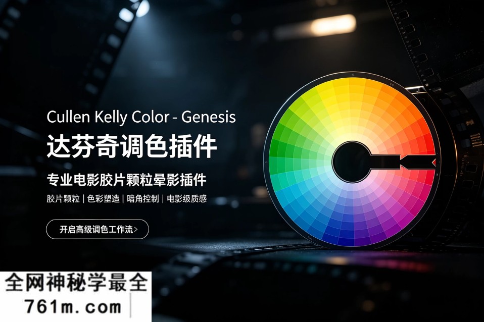 【达芬奇插件】冲印胶片显影色彩颗粒光晕模拟达芬奇插件 Cullen Kelly Color – Genesis Pro V1.6.2 Win汉化版 Mac英文版 +视频教程