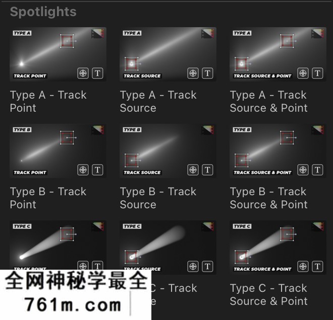 中文汉化-FCPX自动运动跟踪聚光灯光束特效插件 Pixel Film Studios – ProSpotlight