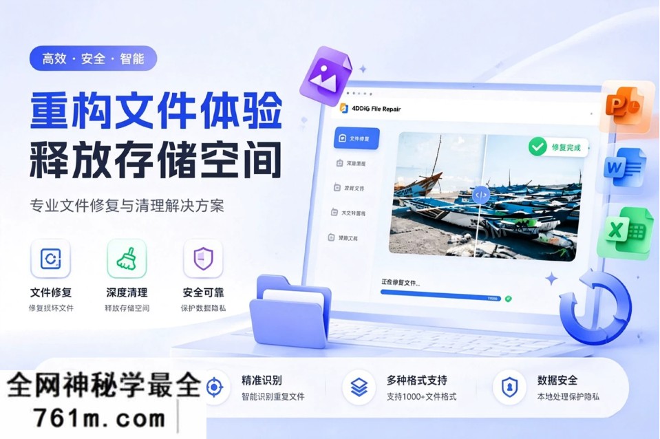 4DDiG Duplicate File Deleter v3.1 离线版 重复文件清理 相似文件清理 硬盘文件分析