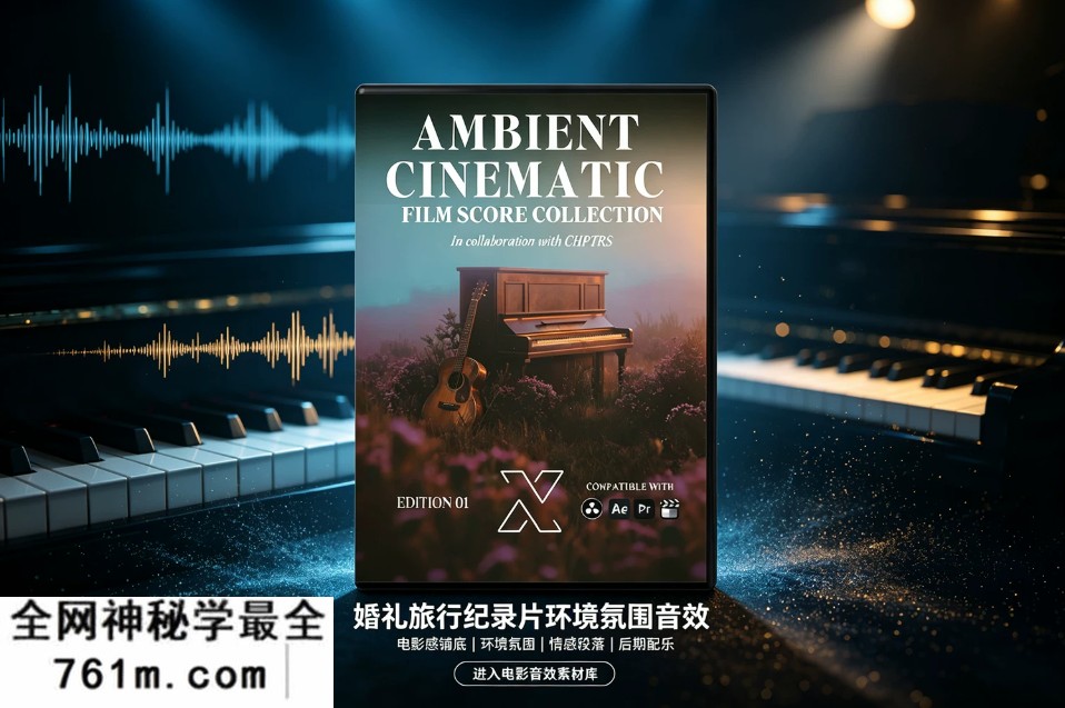 【配乐音效】电影叙事婚礼旅行纪录片商业广告Vlog作品背景环境氛围音效 Multiply Sound – Chptrs Film Score Collection