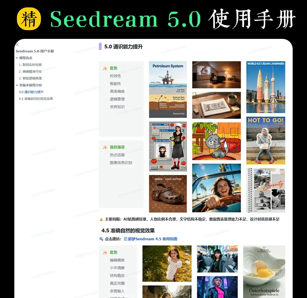 【即梦5.0提示词】即梦AI文字生成图片提示词描述词运镜分镜头视频关键词提示词教程