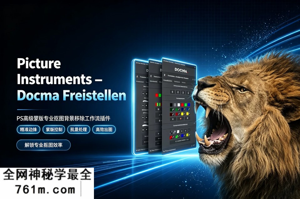 【PS插件】PS高级蒙版专业抠图背景移除工作流插件 Picture Instruments – Docma Freistellen v2.1.0 汉化版