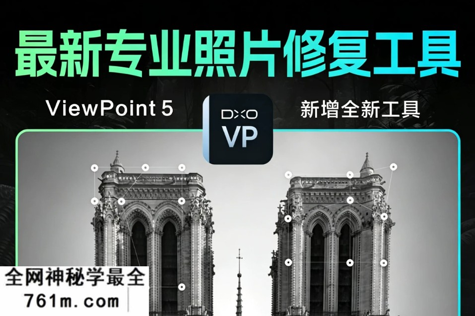 最新专业照片修复工具 DxO ViewPoint win v5.14.0.24 mac v6.0 一键直装 新增全新工具：调整形变、校正透视、解决广角镜头造成的问题