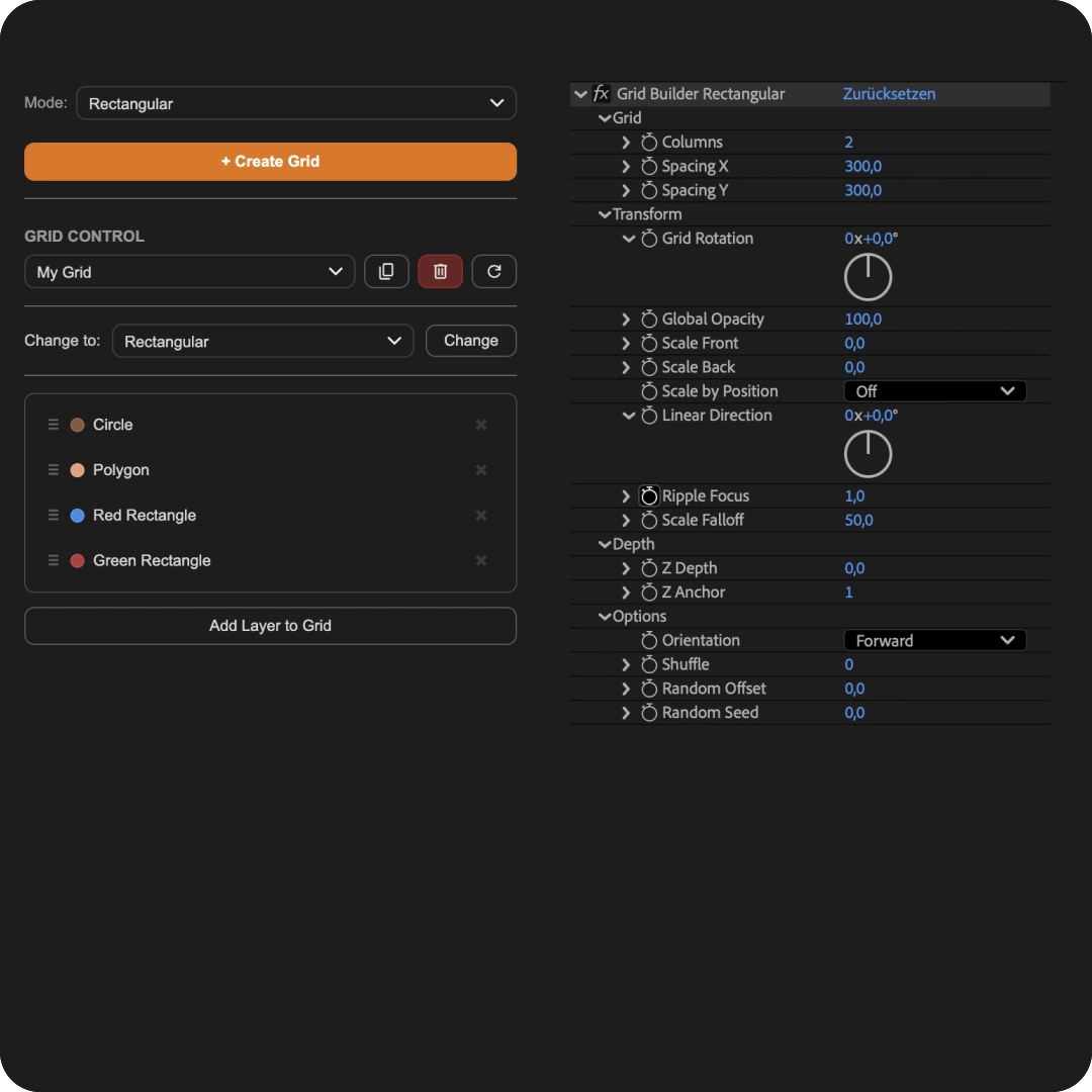 中文汉化-AE一键生成网格布局排版脚本 Grid Builder V2.0.0 + 使用教程｜星聚资源网