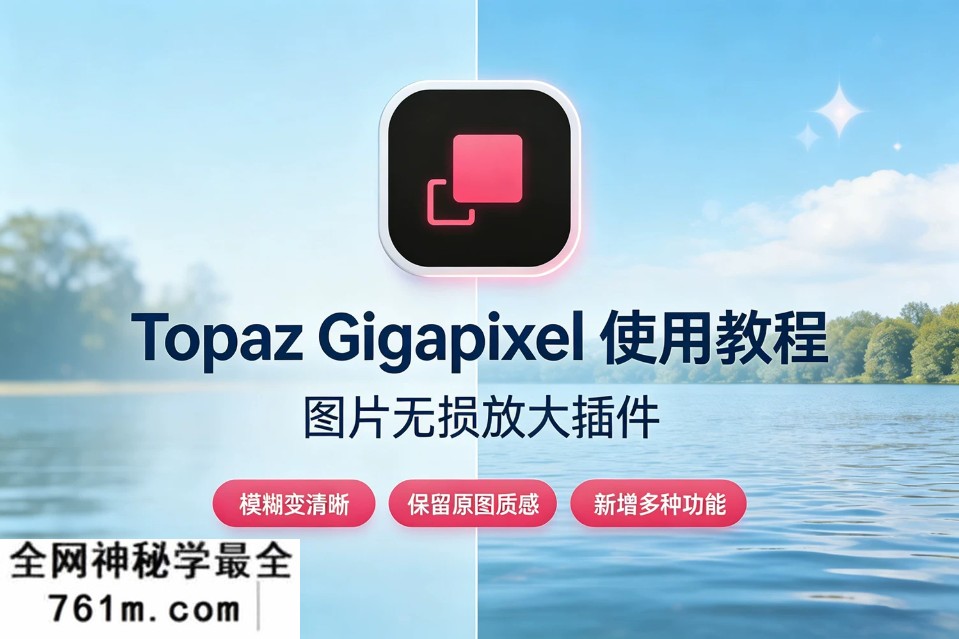 【插件教程】图片无损放大插件 Topaz Gigapixel Pro 中文字幕使用视频教程