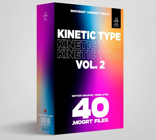 40组创意文字排版动画AE/PR模板 Sickboat – KINETIC TYPE PACK: ANIMATED TEXT KIT VOL. 2｜星聚资源网