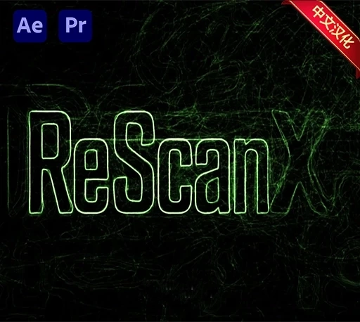中文汉化-AE/PR轮廓扫描线条视觉特效插件 ReScanX v1.0.0 Win/Mac