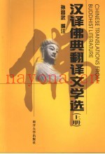 汉译佛典翻译文学选  上