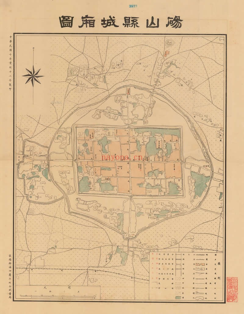 1923年《砀山县城厢图》