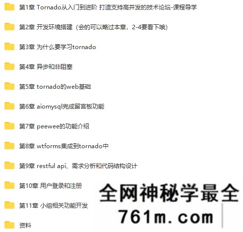 Tornado从入门到进阶 打造支持高并发的技术论坛