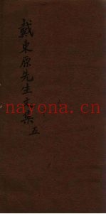 戴东原先生文集  5