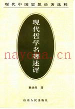 现代哲学名着述评