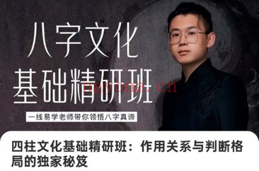 镜玹四柱文化基础精研班作用关系与判断格局独家秘笈14集视频