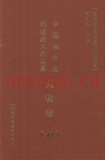 中国地方志佛道教文献汇纂  人物卷  45