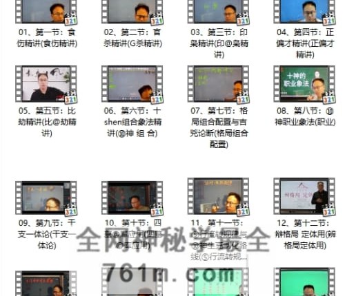 E456岳老师岳紫烽盲派高阶班（21天训练营）22集视频