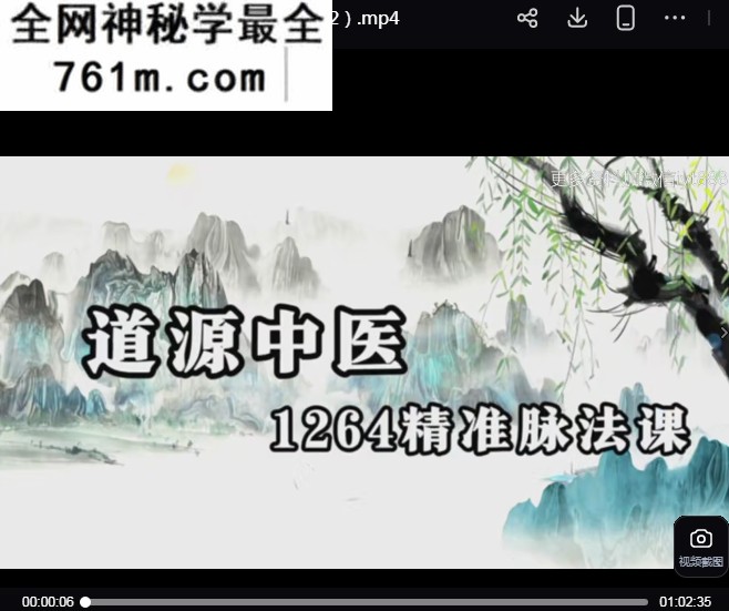 安天宇1264精准脉法脉诊班一期视频课程13集