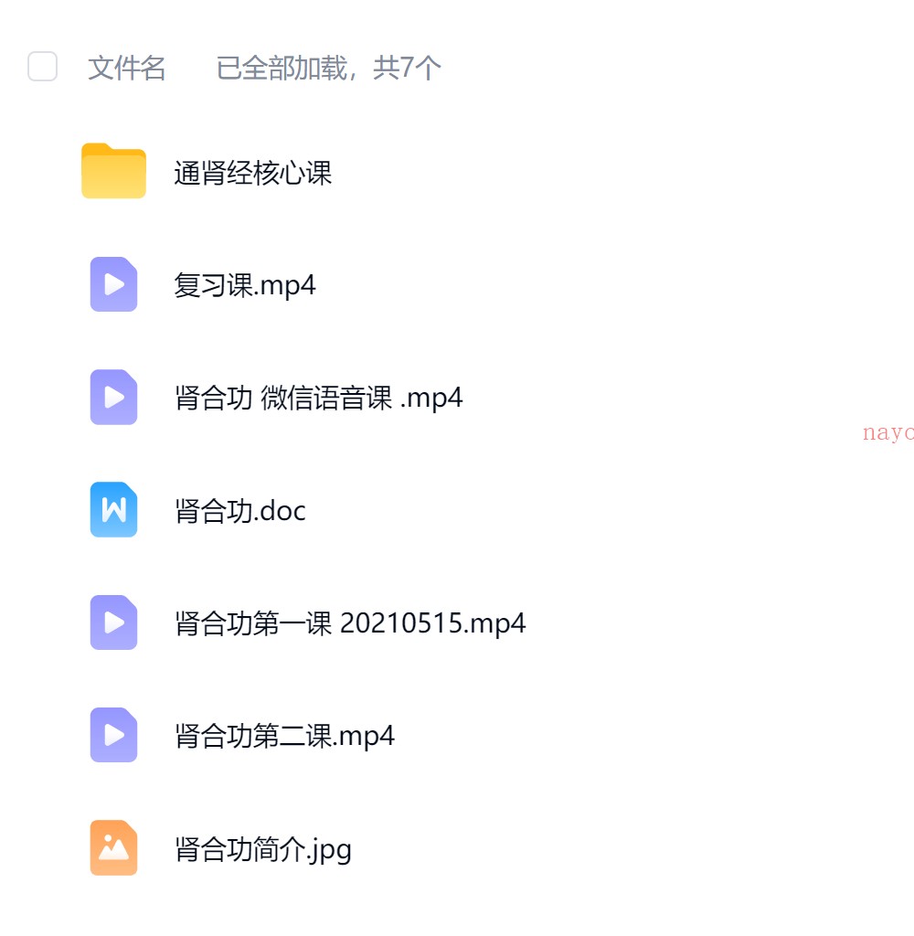 天一山人《肾合功》视频加文档电子版