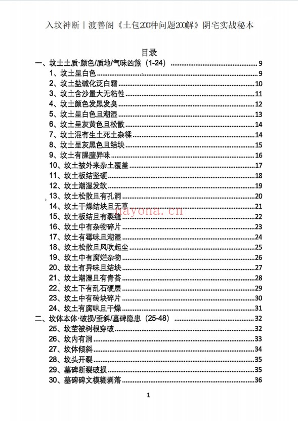 入坟神断坟包200种问题200解阴宅实战秘本209页